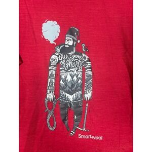 Smartwool Mens Merino Sport 150 This Game of Ghosts Graphic Tee Red Size Medium